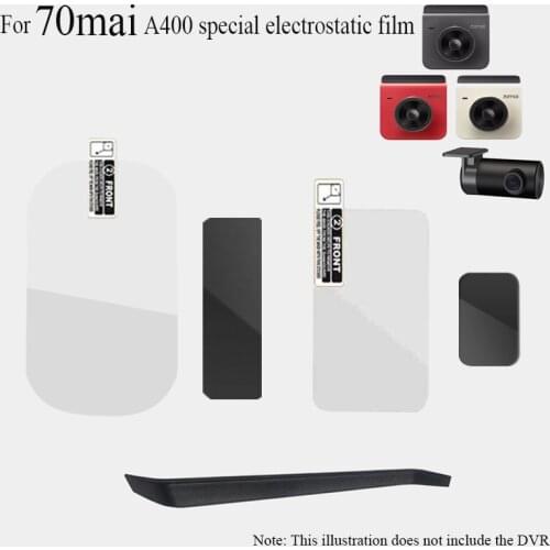For 70MAI Dash Cam A400 Car Recorder /Rear Cam RC09 special electrostatic filmspecial electrostatic film /3M adhesive, 2pcs