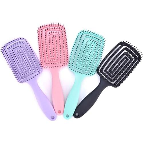 Hot Hair Comb Scalp Massage Hair Brush Wet Curly Detangle Comb Detangling Hairbrush Women Salon Hairdressing Styling Tools