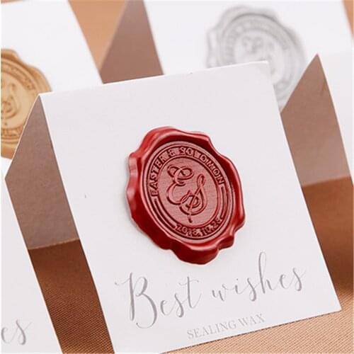 Customized Wax Seal Stickers Invitation Gift Cards Sealing Stamp Multi Colors 50 Pcs/Lot
