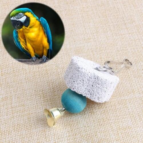 Parrot Birds Mouth Grinding Stone Molars Stone Hanging String Chewing Toy Hot C42