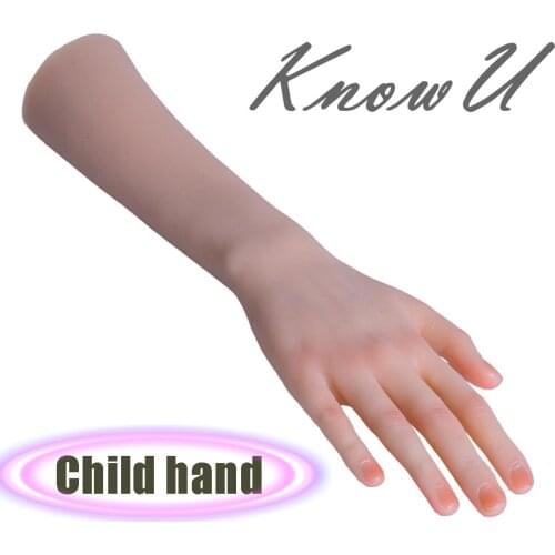 KnowU Silicone Children Hands With Arms Silicone Hand Model High Simulation Child Hand