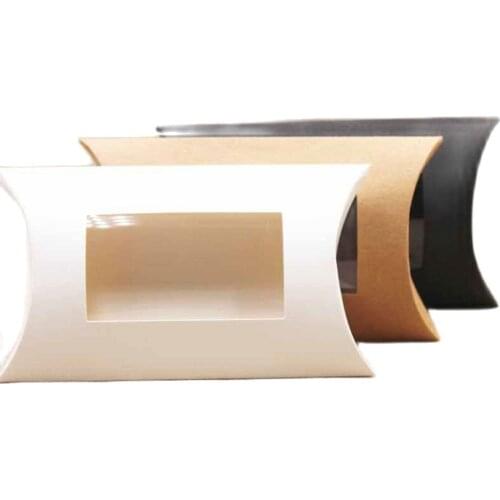 New Pillow Shape box For Small Flowers Giftbox Cookie Box Cardboard Boxes Kraft Paper Tube Packaging Candy Gift Party Supplies