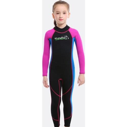 Long Sleeve 2MM Neoprene Wetsuit Diving Suit Drysuit Thermal Swimwear Kids Sailing Clothes Full Body Suit Kids Triathlon Wetsuit
