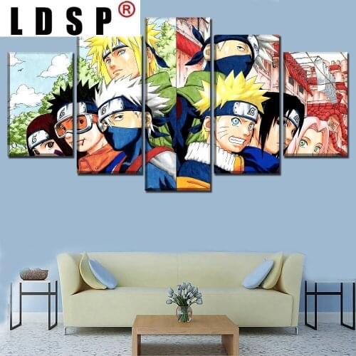 LDSP Canvas Painting 5 Panels Anime Cartoon Character Artwork Poster Wall Art Picture Modular Printed Modern Home Decor