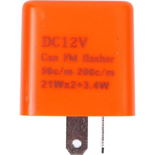 LED Flasher 12V 2 Pin Adjustable Frequency Relay Turn Signal Indicator For Motorcycle Motorbike fix