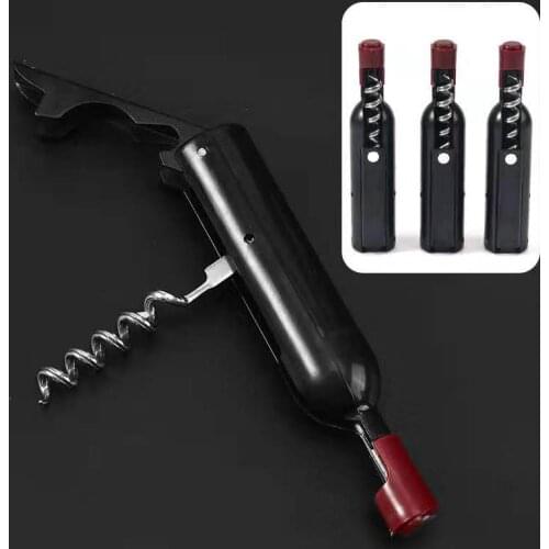 Multifunctional Foldable Wine Beer Bottle Cap Opener Corkscrew Stainless Steel Metal With Plastic Handle Creative Fridge Magnet