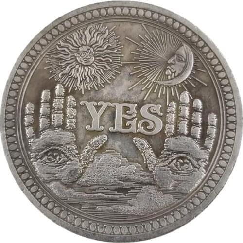 Yes or No Skull Commemorative Coin Souvenir Challenge Collectible Coin Collection Art Craft Select difficulty Accessory Supplies