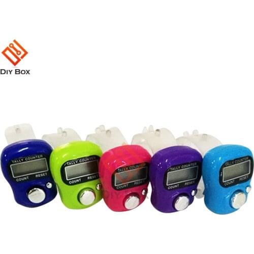 Portable Electronic Digital Counter Mini LCD Hand Held Finger Ring Tally Counter Stitch Marker Plastic Row Counter