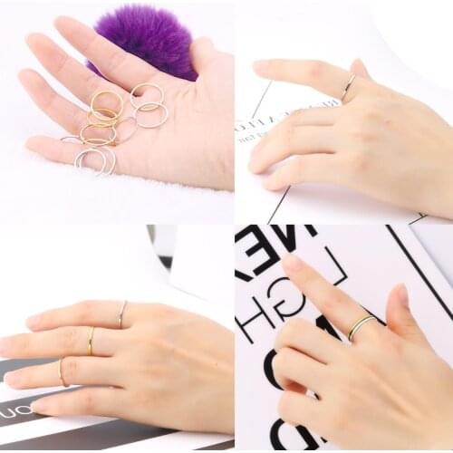 Simple Rings Paired Small Ring Pinky Stacking Rings Toe Rings For Womens Rings Set Gifts For Men Knuckles For Self-defense