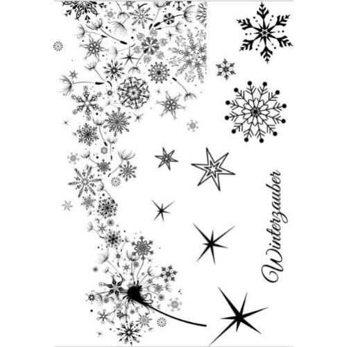 Dandelion/snowflake Transparent Clear Silicone Stamp/Seal for DIY scrapbooking/photo album Decorative clear stamp A1560