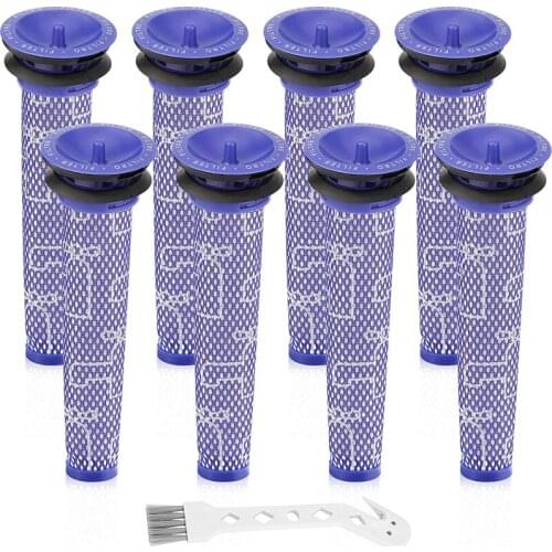 Replacement Washable HEPA Pre-Filters for Dyson V6 V7 V8 DC58 DC59 DC61 Animal Vacuum Cleaner with Brush, 965661-01