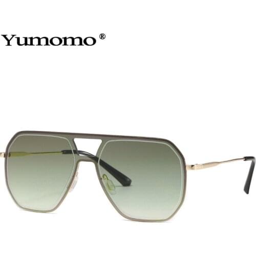 2021 Fashion Oversized One piece Square Sunglasses Retro Ocean Color Gradient Rimless Sun Glasses For Women Shade Lens UV400