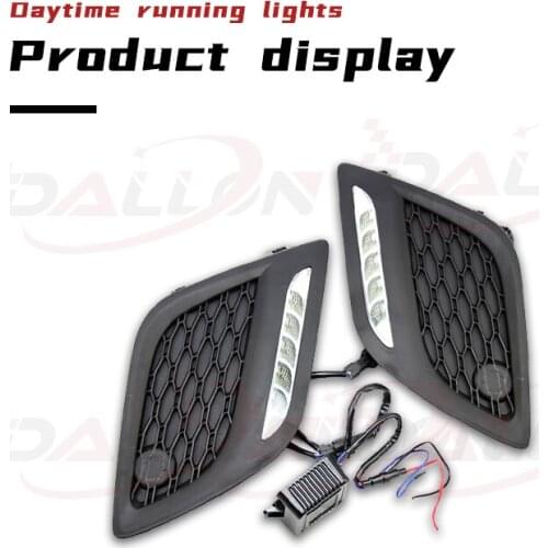 12v LED CAR DRL Daytime Running Lights fog lamp with dimming style Relay for VOLVO XC60 2011 2012 2013 car accessories