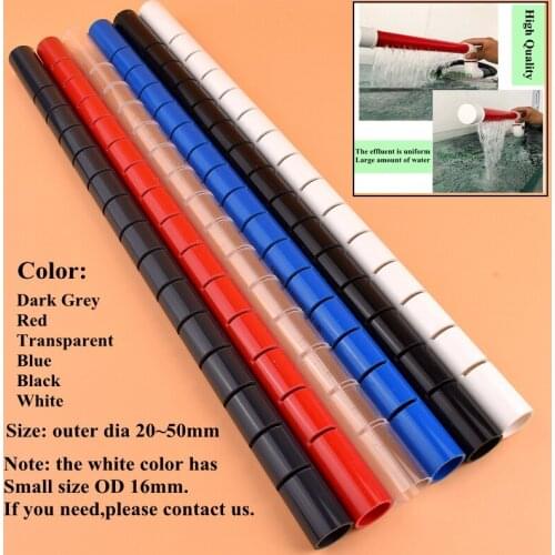 1pc 20/25/32mm PVC Rain Pipe Filter Accessories Aquarium Fish Tank Aeration Tube Home DIY Watering Drain Deluge Pipe 50cm Long
