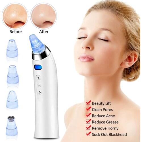 USB 5 IN 1 LED Facial Blackhead Remover Acne Cleaner Black Point Vacuum Cleaner Tool Black Spots Pore Cleaner Machine