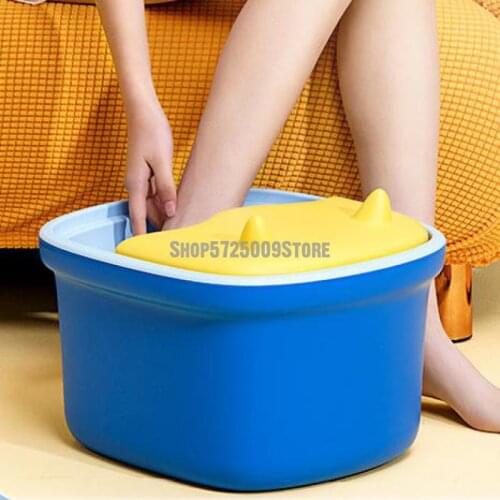 Mengmengda Foot Bath Foot Bucket Household Plastic Foot Massage Foot Bucket Three Layer Insulation Foot Basin