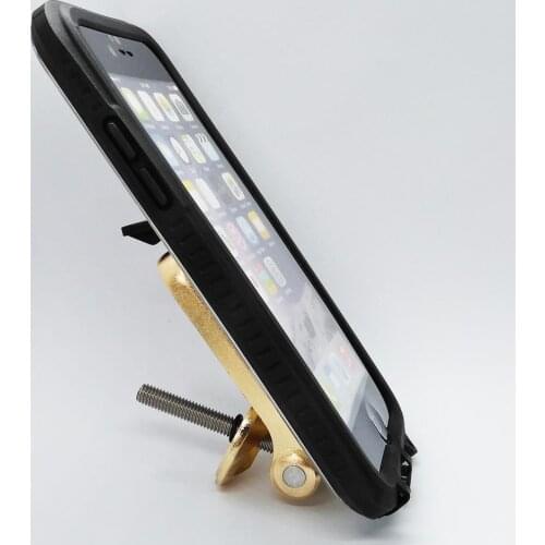 Bicycle Cycle Stem Cap Mount Phone Holder Aluminum Alloy Bike Mount with ClipGrip Waterproof Case for iPhone 6/6S