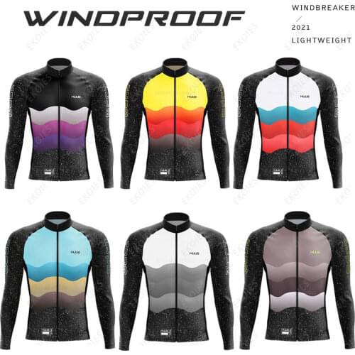 Windproof Cycling Jackets 2021 HUUB Team Spring Bicycle Ultralight Cycling Jersey Mountain Bike Road Riding Race Windbreaker Men