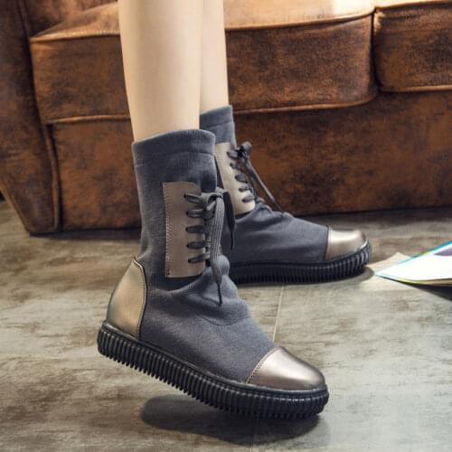 Women Genuine Leather Punk Boots Luxury Designer Ladies Goth Shoes Cowboy Cross Tied Ankle Boots Motorcycle Shoes Bottine Femme