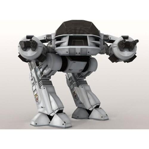 1:10 Scale Robocop ED-209 classic robot paper model hand DIY origami 3D Paper model kit
