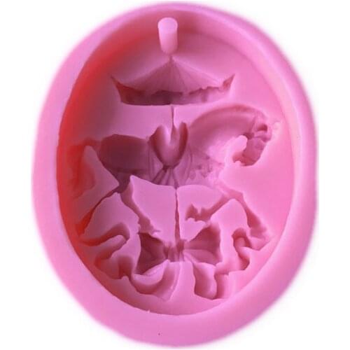 1PCS Merry-go-round Shape Silicone Lace Cake Mold,Ice ,Jelly Candy Fondant Bakware DIY Tool D209