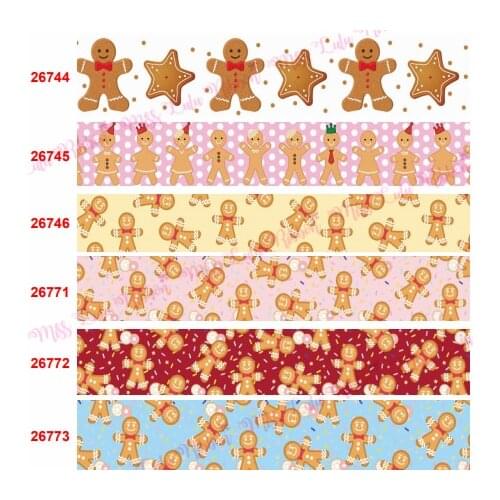 16mm-75mm Merry Christmas Series Santa Claus Cartoon Elk Printed Grosgrain/Foe Ribbon DIY Hair Bowknots Party Decor 50yards/roll