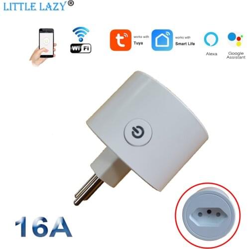 16A New Wifi BR Brazil Mobile Plug Smart Life TUYA APP wireless Control Socket Support Timing Function Alex Voice control
