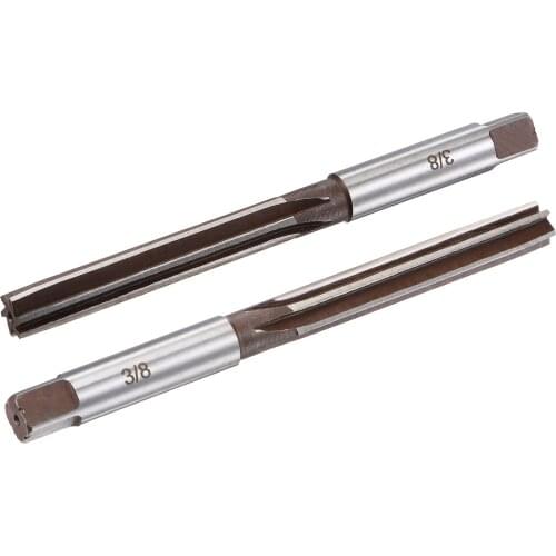 Uxcell Hand Reamer Accuracy Carbon Tool Steel Flutes Straight Shank Milling Cutter Tools for Light Cut, Repair Work