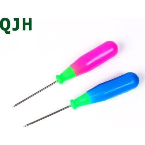 2pcs Steel Stitcher Sewing Awl Shoes hook cone straight needle diy tool shoes and bags repair Sewing Needle Awl Accessories