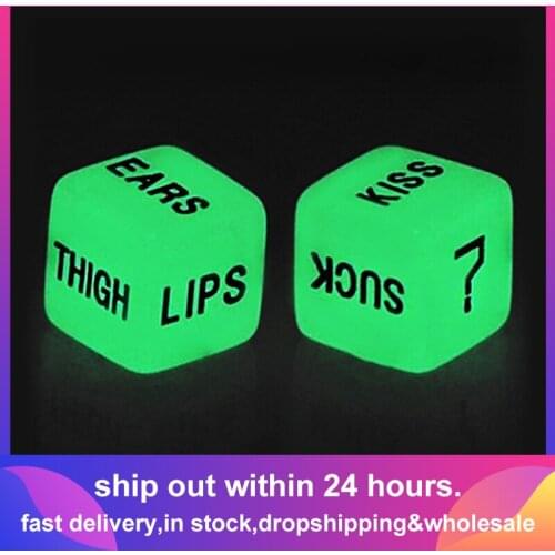 2pcs Funny Glow In Dark Love Dice Toys Adult Couple Lovers Games Aid Sex Party Toy Valentines Day Gift For Boyfriend Girlfriend