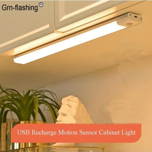 3pieces LED Under Kitchen Cabinet Light USB Charge Motion Sensor Night Light Closet Wall lamp Bedroom Corridor Kitchen Wardrobe