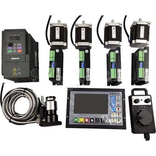 4-axis cnc motion controller cnc kit controller + handwheel + DC power supply support G code Support U disk read