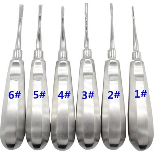 6 pcs/ kit dental lab dentistry dentist dental detista equipment for teeth whitening clareador curved ROOT ELEVATOR