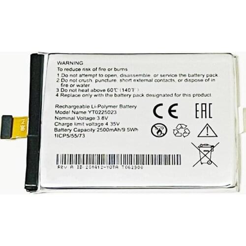 3.8V 2500MAh YT0225023 For Yota Phone Yotaphone 2 YD201 YD205 YD206 Battery