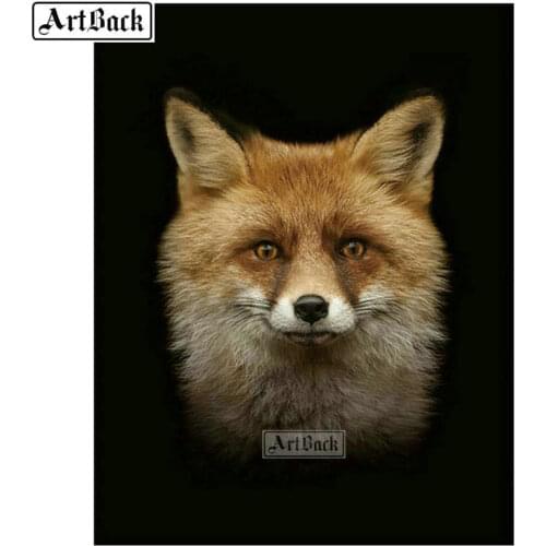 ARTBACK 5d diamond painting fox, animal, tiger, lion full square, round, diamond embroidery, diy, diamond mosaic black icon