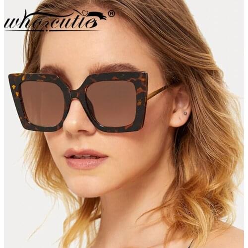 Oversized Big Sunglasses Women 2019 Brand Design Vintage Retro Leopard Tortoiseshell Frame Female Lady Sun Glasses Shades S066