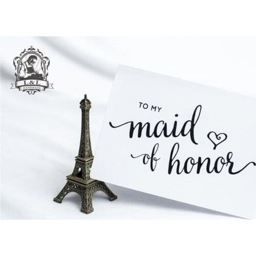 C18-To My Bridesmaid Bridal Party Wedding Thank You Cards - Thank You Bridesmaid Card, Maid of Honor, Matron, Flower Girl