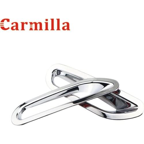 Carmilla Chrome Car Rear Fog Lamps Back Fog Light Trim Cover Sticker for Nissan X-trail Xtrail Rogue 2014 2015 2016 2017