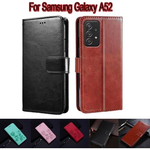 Flip Case For Samsung Galaxy A52 SM-A525M A525F Cover Phone Protective Shell Funda Case For Samsung a52 A 52 Wallet Leather Book