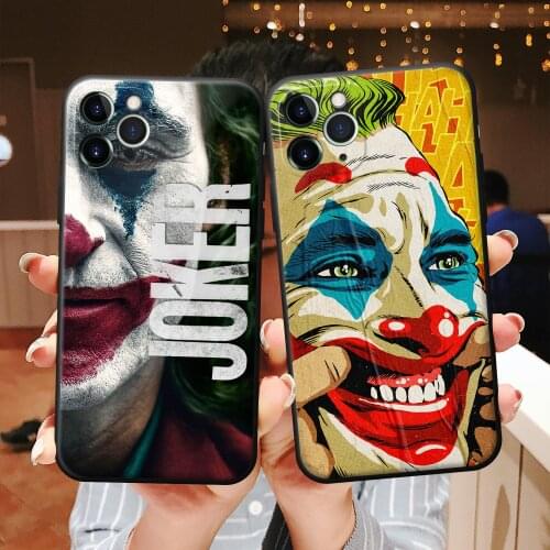 Funny happy face Joker soft tpu case for iPhone 6S 7 8Plus X XS XR 11 Pro Max 12 SE 2020 Painted Phone Back Case Coque Fundas