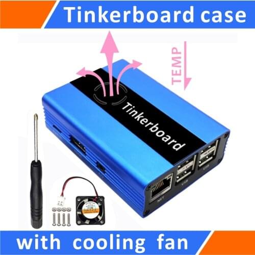 Tinker board Case Aluminum With Fan Blue for ASUS SBC