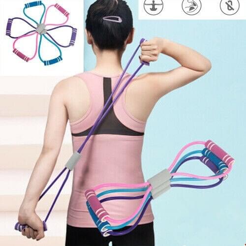 Stretch Band Rope Latex Rubber Arm Resistance Fitness Exercise Pilates Yoga Gym Training Workout