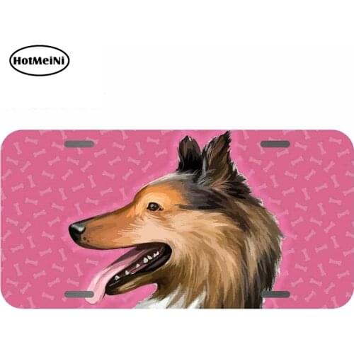 HotMeiNi 13cm x 6.7cm For Sheltie Dog Funny Car Stickers Refrigerator Decal Waterproof Sunscreen Car Accessories Decoration