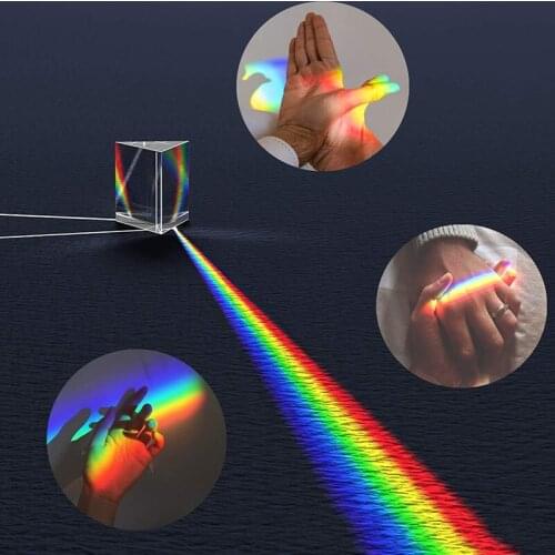 Physics Science Toys Triple Prism Glass Reflecting Color Light Spectrum Learning Educational Toys Children Experiment Equipment