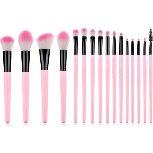 16Pcs makeup brushes pink wooden handle for Foundation Powder make up brushes кисти для макияжа beauty tools