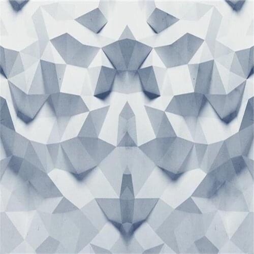 Beautiful scenery wallpapers Gray blue 3d geometric wallpapers stereo TV background wall sofa background wall