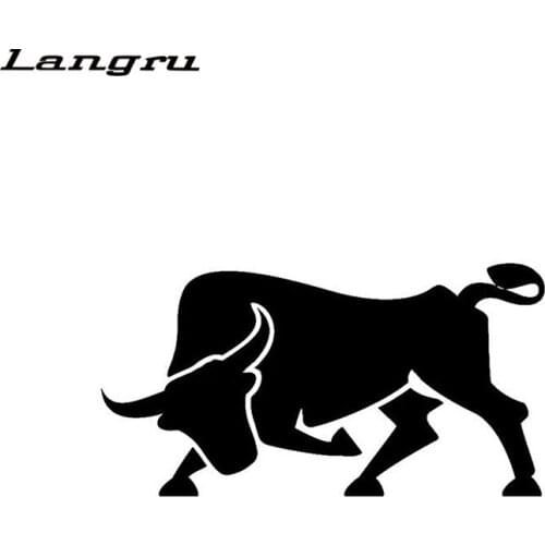 Langru 13*8CM Spanish Bull Car Sticker Decals Animal Fun Motorcycle Car Stickers Accessories Jdm