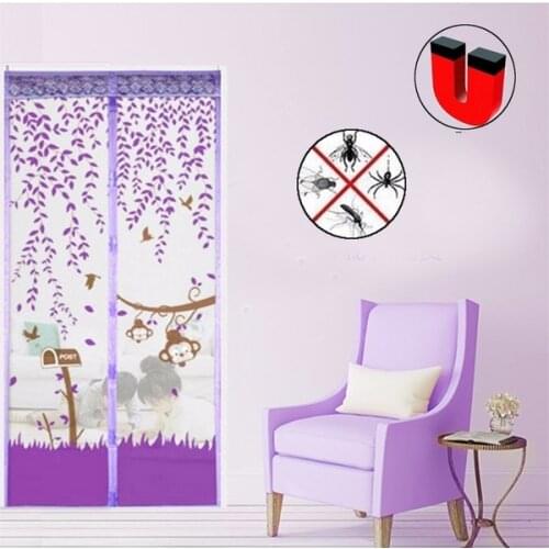 90x210cm/100x210cm Magnetic Automatic Closing Door Mesh Anti Mosquito Insect Screen Netting Curtains screen door magnetic