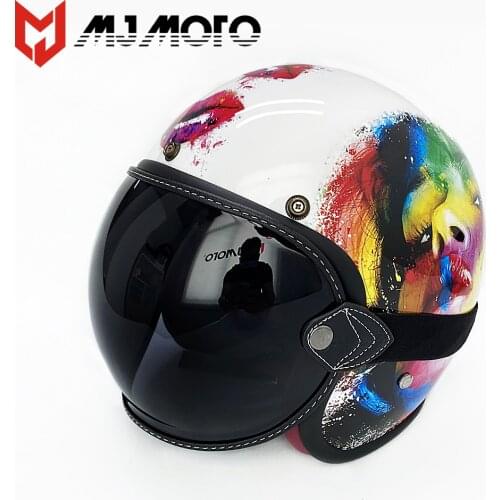 Motorcycle Helmet Goggles Retro Bubble Lens Anti-fog Motorbike Helmet Inner Lens Glasses Motocross Helmets Accessories Moto Lens