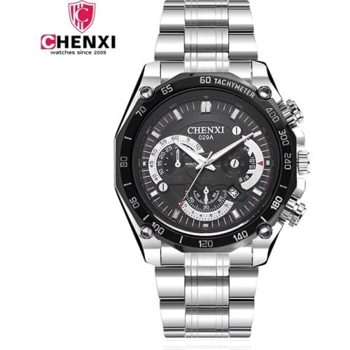 CHENXI Luxury Brand Strap Analog Display Date Mens Quartz Watch Casual Watch Men Watches relogio masculino